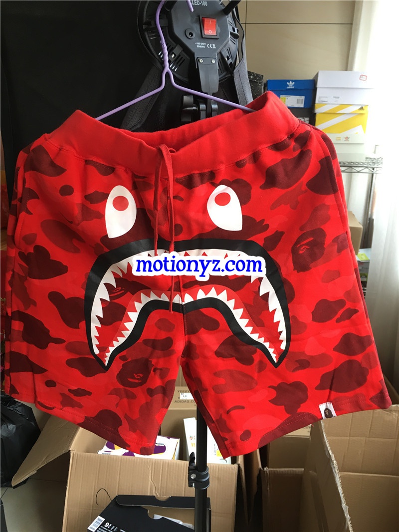 Red Bape Camo Shorts